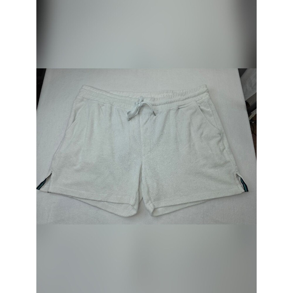 Houston White Men's White Terry Drawstring Shorts Size XL CR-3658